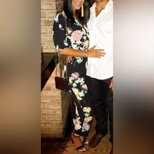 Zara floral jumpsuit